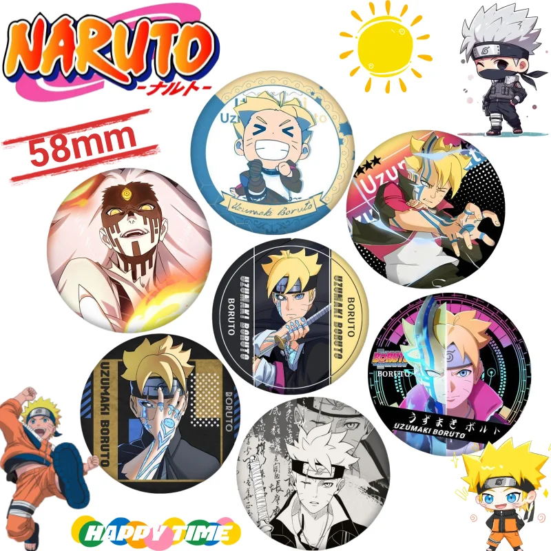

Naruto Uzumaki Naruto Uchiha Sasuke Hatake Kakashi Badge Creative High-value Cartoon diy Print Student Brooch Accessories Gift