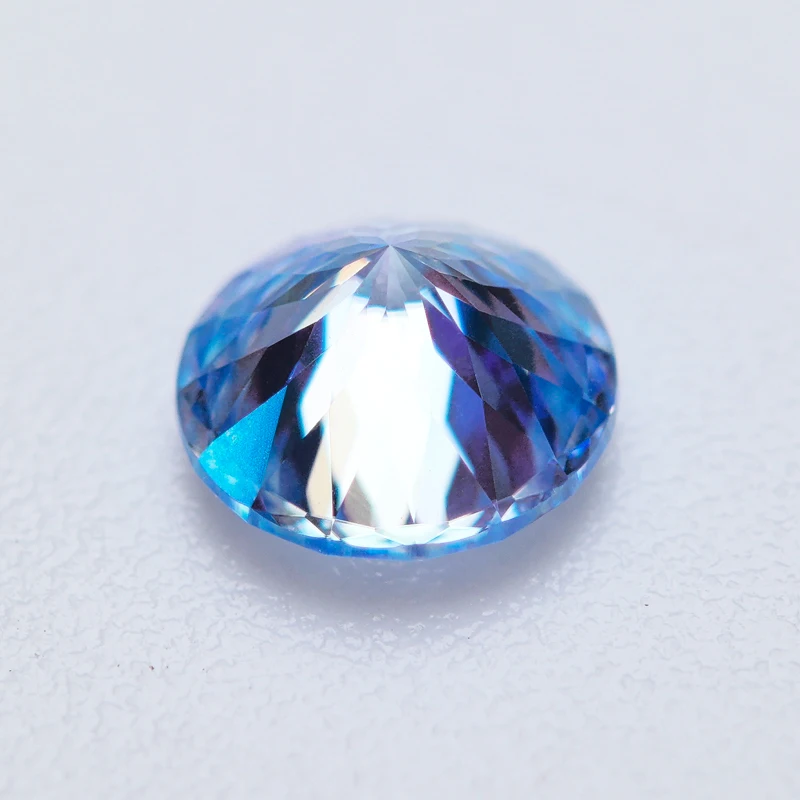 Facetada Corte Moissanite Pedra, Gelo Cor Azul, DIY Encantos, Brincos Colar de Pedras Preciosas, Materiais principais com Certificado, 100