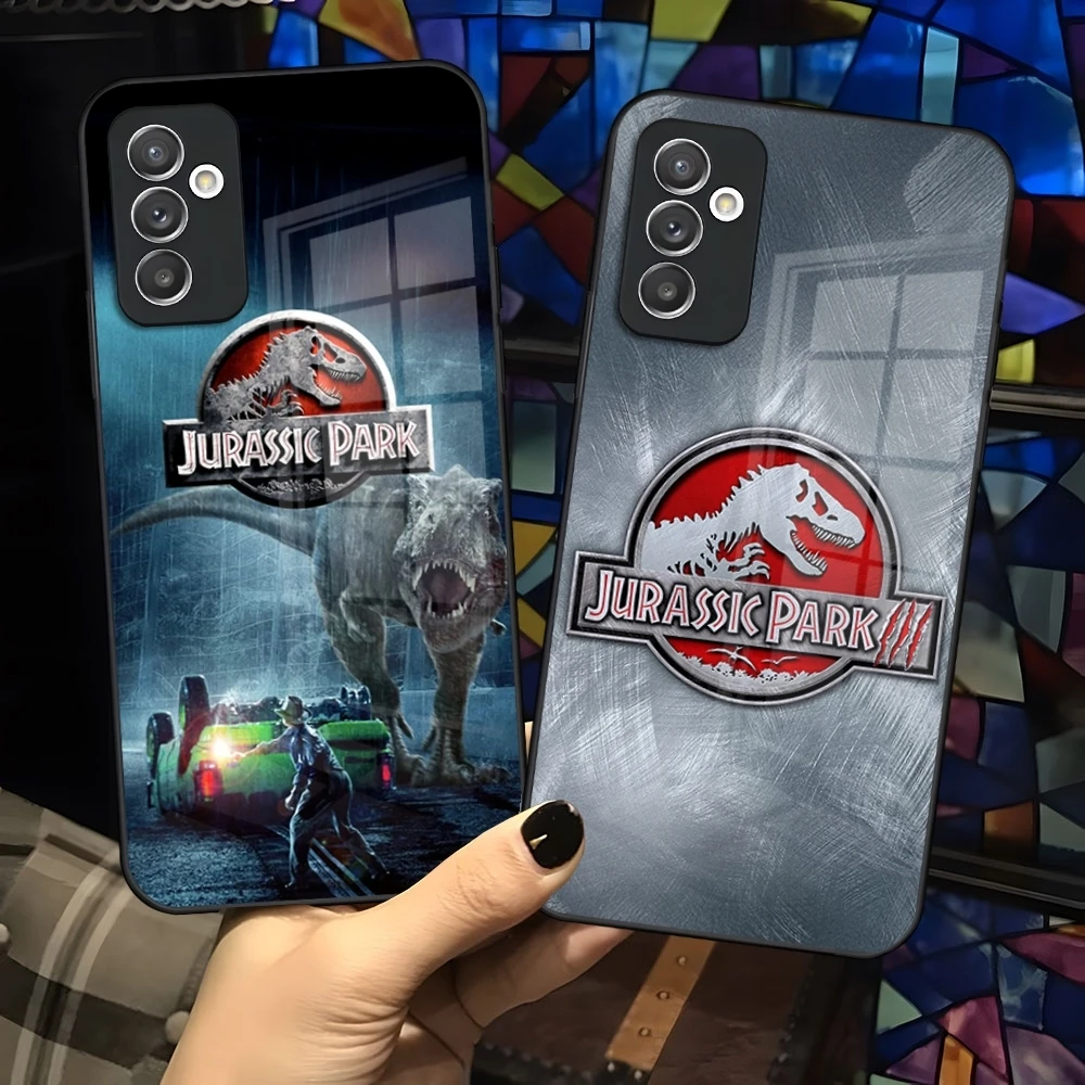 J-Jurassic Park Dinosaurier-Welt Handyhülle für Samsung Galaxy S26 S25 S24 S23 S22 S20 S21 Ultra Plus Fe Edge Farbige Silberne Abdeckung