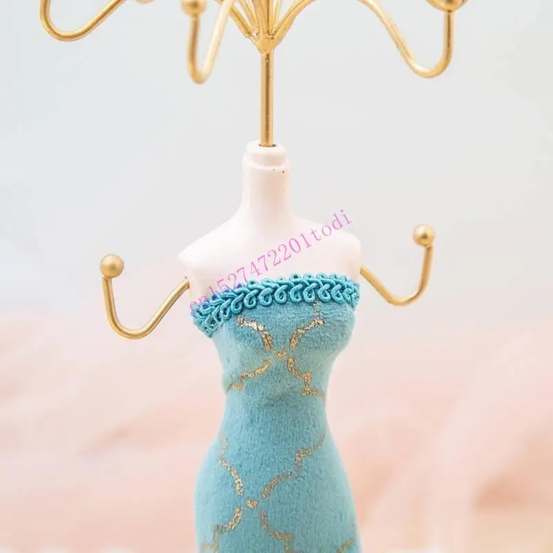 M76B Gilded Jewelry Stand Princess Dress Design Dispring Storage Display