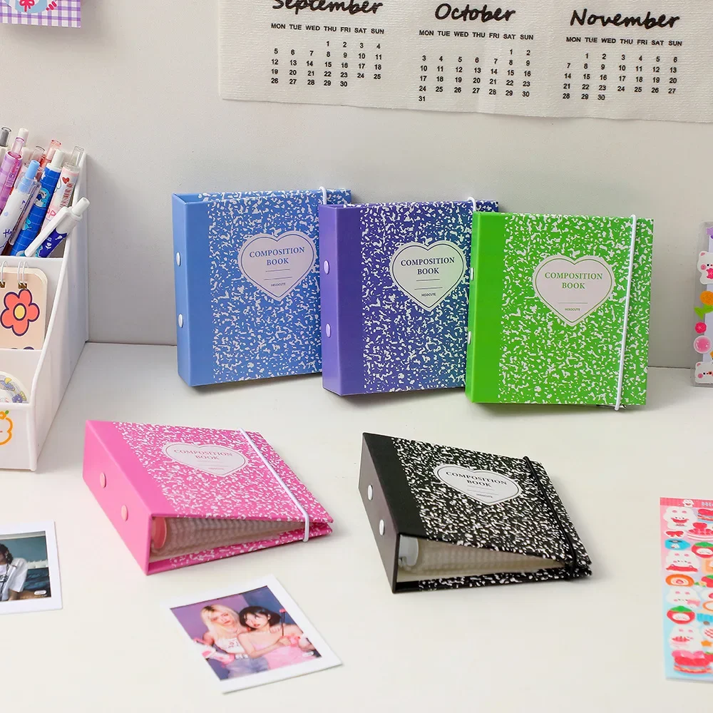 IFFVGX Cute A8 Kpop Photocard Binder Holder Collect Book Idol Photo Album with 10pcs 3 Inch Inner Pages Mini Pictures Album