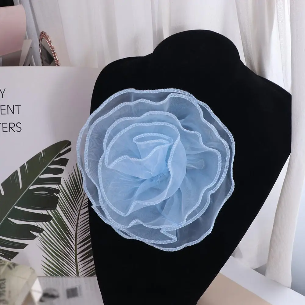 DIY Multi-layer Organza Large Flower Patch 3D Handmade Clothing Patch Chest Flower Brooch Accessories Clothes Appliques Sewing