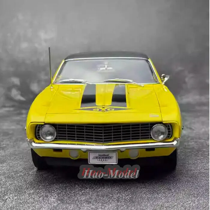 ACME 1/18 For Chevrolet Camaro SC/SS/E 1969 Car Model Diecast Simulation Toys Boys Birthday Gifts Hobby Display Ornaments Yellow