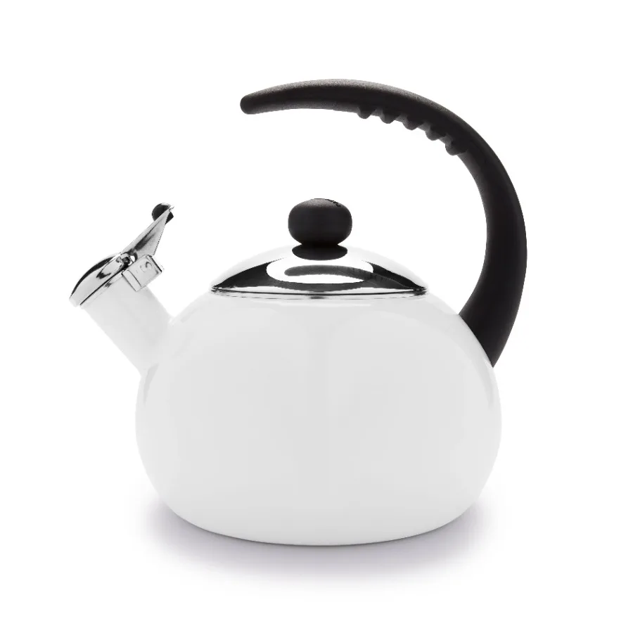 

Luna Porcelain Enamel 2.5 Quart White Tea Kettle