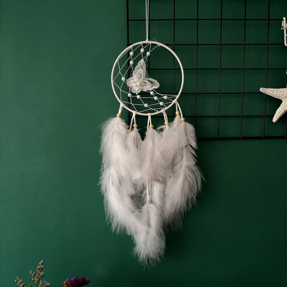 

Dream Catcher Hanging Decor White Wind Chime For Bedroom Home Garden Porch Patio Entry Night Light Design