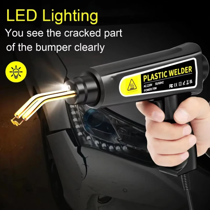 Protable Heat Gun Plastic Welding Machine Bumper Soldering Iron Staples Bumper Repair Car Tools Kit HOT Stapler Plastic Welder