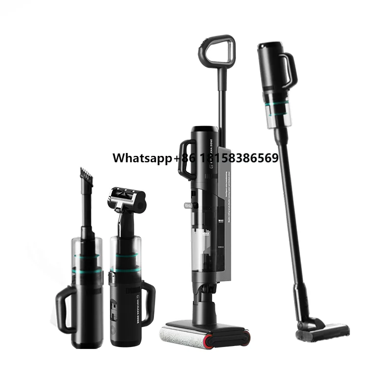 

New Design Two Cleaning Brush Home Wireless Upright Rechargeable Battery Handheld Vacuum Cleaner Wet Dry with air Dryer