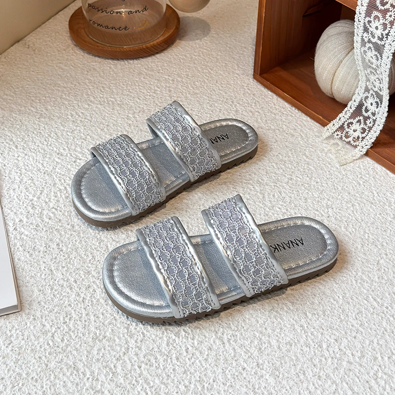Outdoor Children's Summer Slippers New Mesh Girls Causal Shoes Lightweight Non-slip Soft Kids Open-toe Flat Slippers Versatile