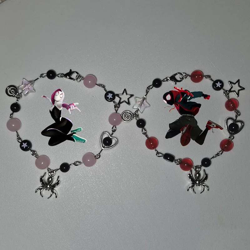 Miles and Gwen matching bracelets handmade y2k beaded gift