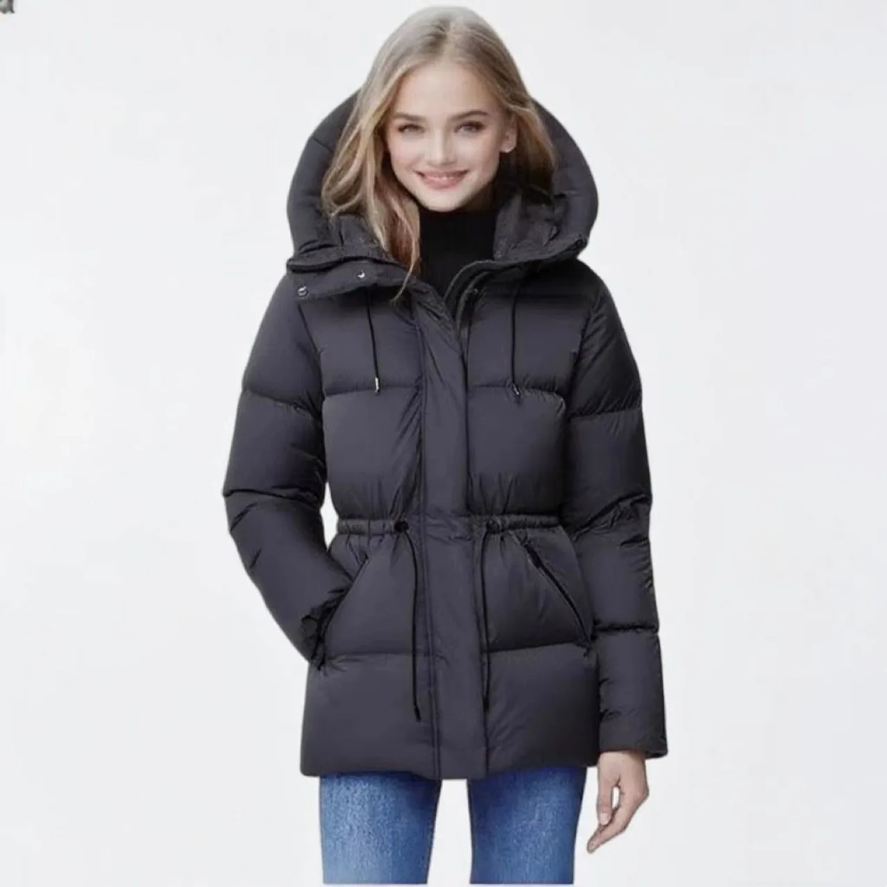 4 Colors Stylish Casual Padded Zipper Cozy Thickened Warm Winter Hooded Cotton Coat Women Trend Chic Fashion Female Outerwears