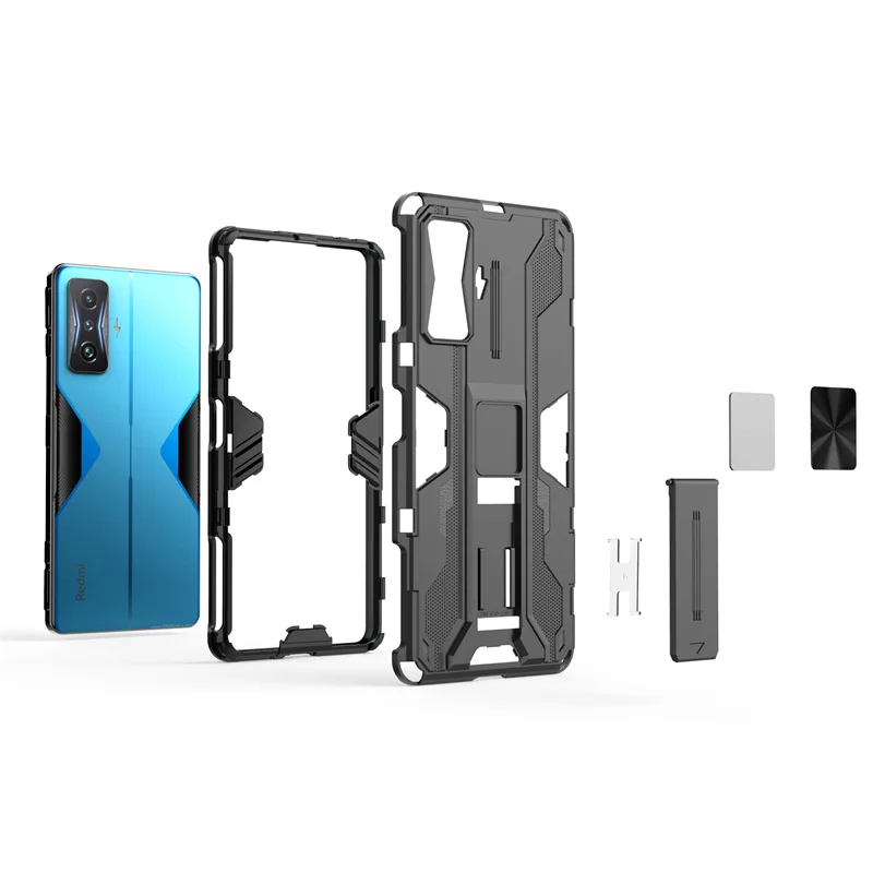 For Xiaomi POCO F4 GT Case Car Magnetic Stand Holder Armor Funda For Poco Poko Pocco Little F4GT F 4 GT 5G Silicone Bumper Cover