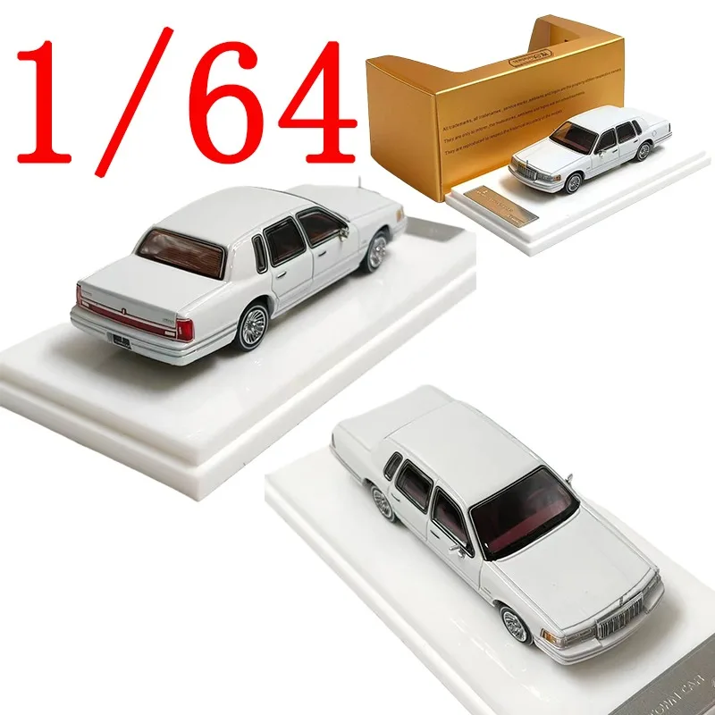 

MK Литая под давлением модель автомобиля из сплава Ford в масштабе 1/64 Ford Lincoln Town Car 1992, городские игровые транспортные средства, игрушки для мальчиков, подарок, оригинальная коробка
