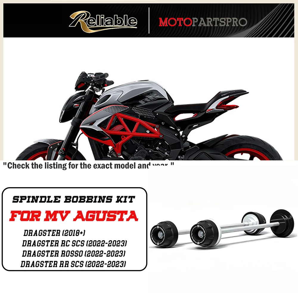 For MV Agusta Dragster /Dragster RC SCS/ Dragster Rosso/Dragster RR SCS Motorcycle Front Rear Wheel Axle Fork Crash Slider