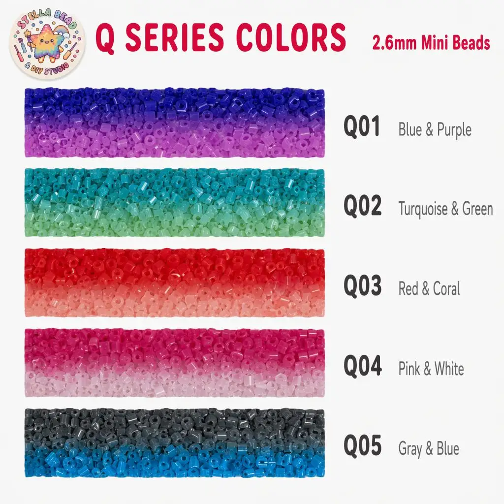 Stella Bead 2.6mm Q Series heat discoloration Color Refill - 4000ct Fuse Beads, Perfect for DIY Craft Projects