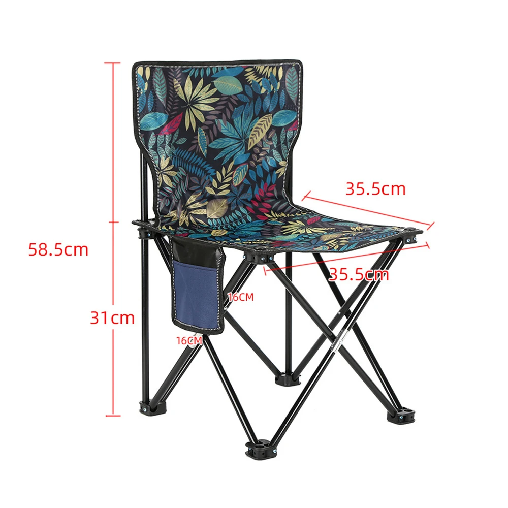 Outdoor Folding Chair Portable Camping Chair Lightweight Backpacking Chair for Garden Patio Backyard BBQ Beach Picnic Fishing