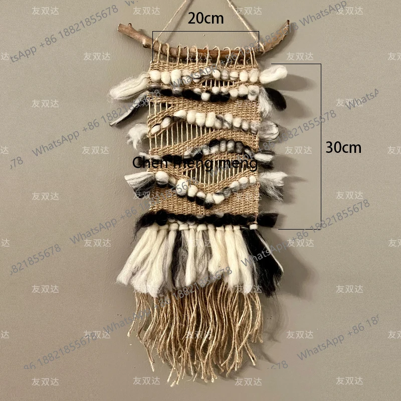 Wabi Sand wind wall hanging pure hand-woven living room sofa background wall decorative painting, home texture hanging painting