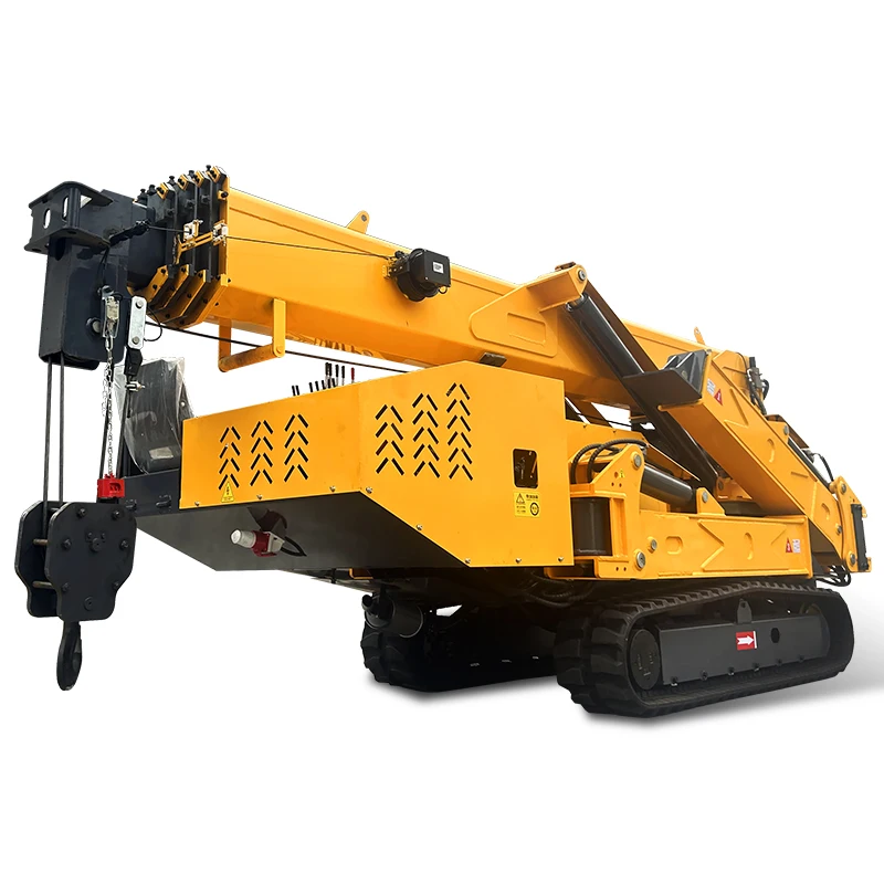 

Customized narrow space 5 ton mini hydraulic 360 degree lifting 16m spider crawler crane