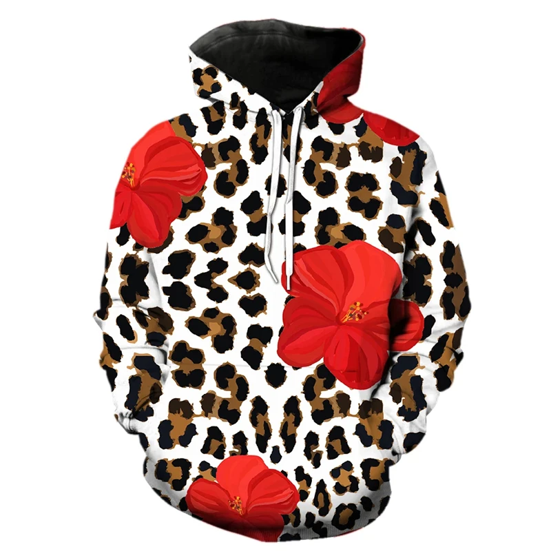 

3D Printed Bohemia Texture Leopard Hoodies For Men Clothes Casual Fashion Women Pullovers Streetwear Sweatshirts Pullover Hoody