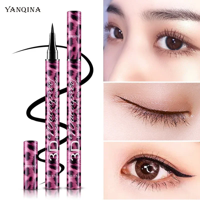 Ensemble Mascara et Eyeliner YANQINA, Mascara Waterproof Allongeant et Volumisant, Tenue 36 Heures Sans Décoloration, Maquillage Yeux 4D