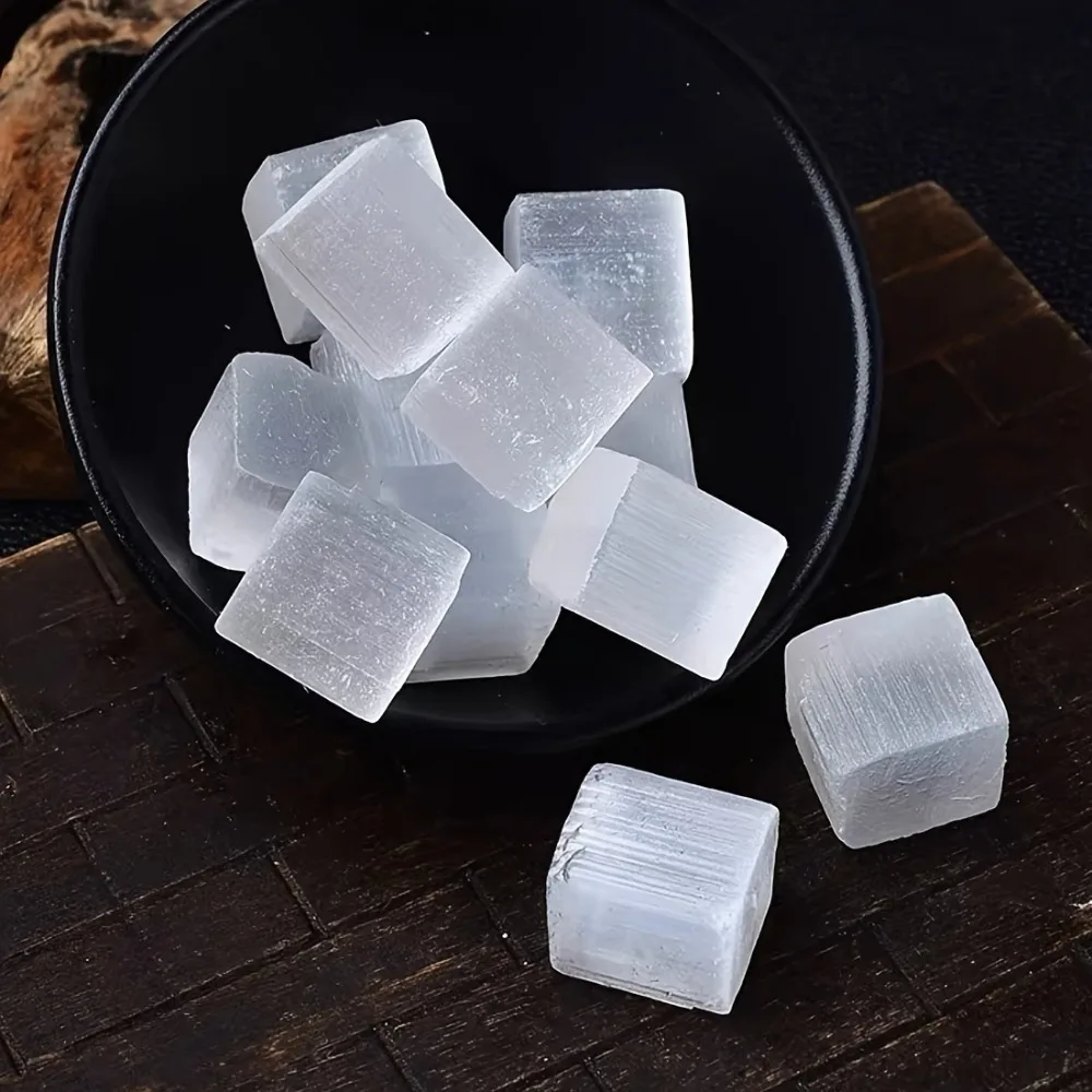 Natural White Selenite Perfect Holiday Present for Christmas Thanksgiving or Graduation Block A Home
