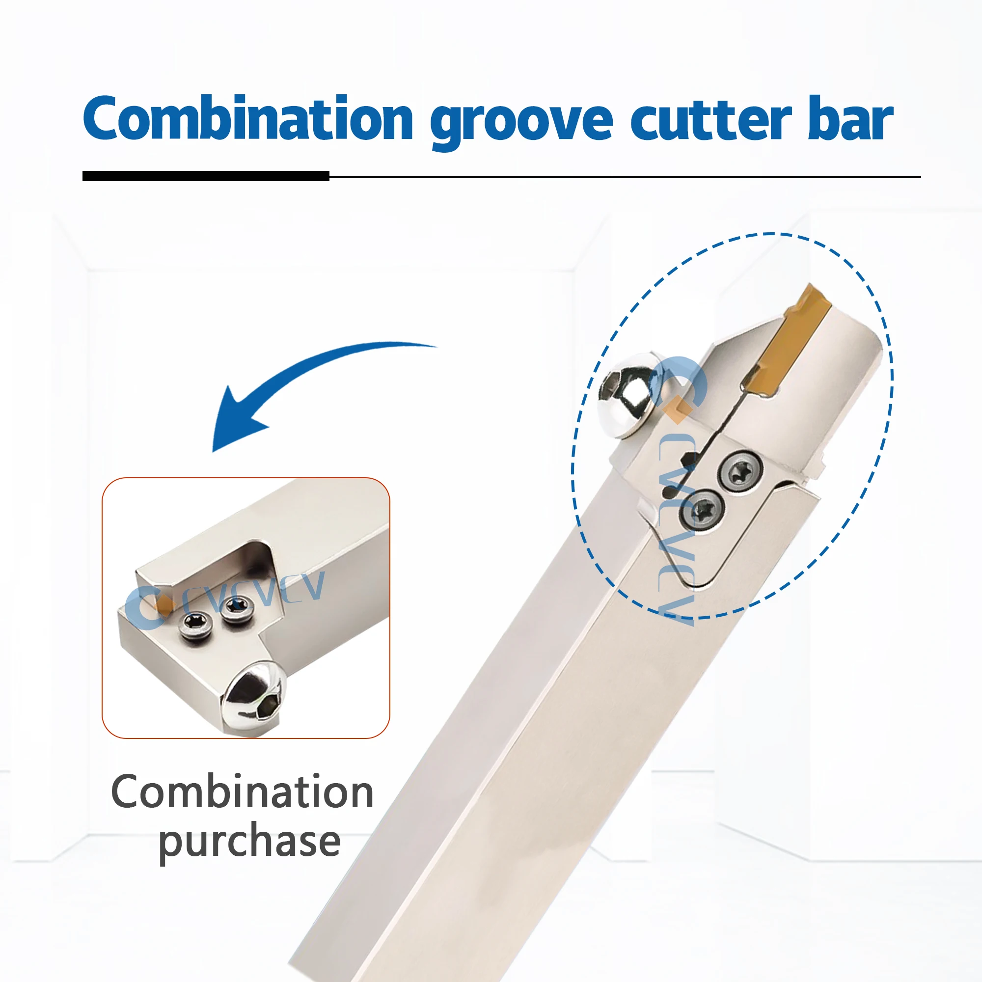AFQCR/AFQCL CNC Lathe Cutting Tool Large Cutting Deep Groove Tool Holder MGMN-1.5T5R Replaceable Head Type Combination Tool Rod