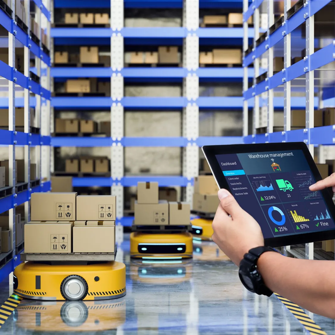 Clamping Forklift Warehouse Automatic Logistics Robots Agv Robot Warehousing Logistics Handling  Unmanned Transportation view 3