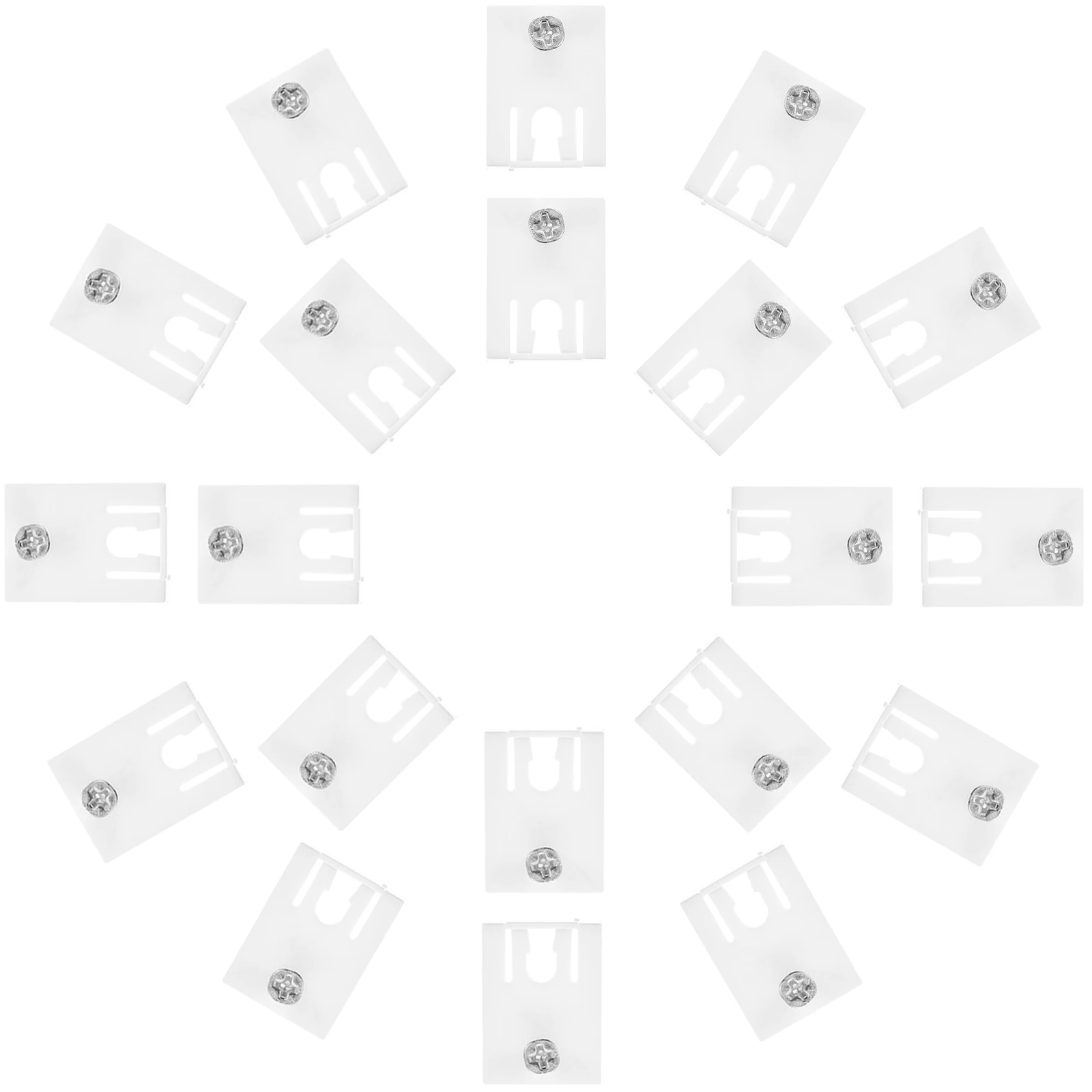 

50pcs Curtain Track Accessories Quiet Side Mounted Pulleys Plastic Clamp Sliders No Drill Easy Removal Long Term Use