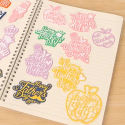 DUOFEN METAL CUTTING DIES happy teachers day stencil DIY Scrapbook Paper Album 2022 new