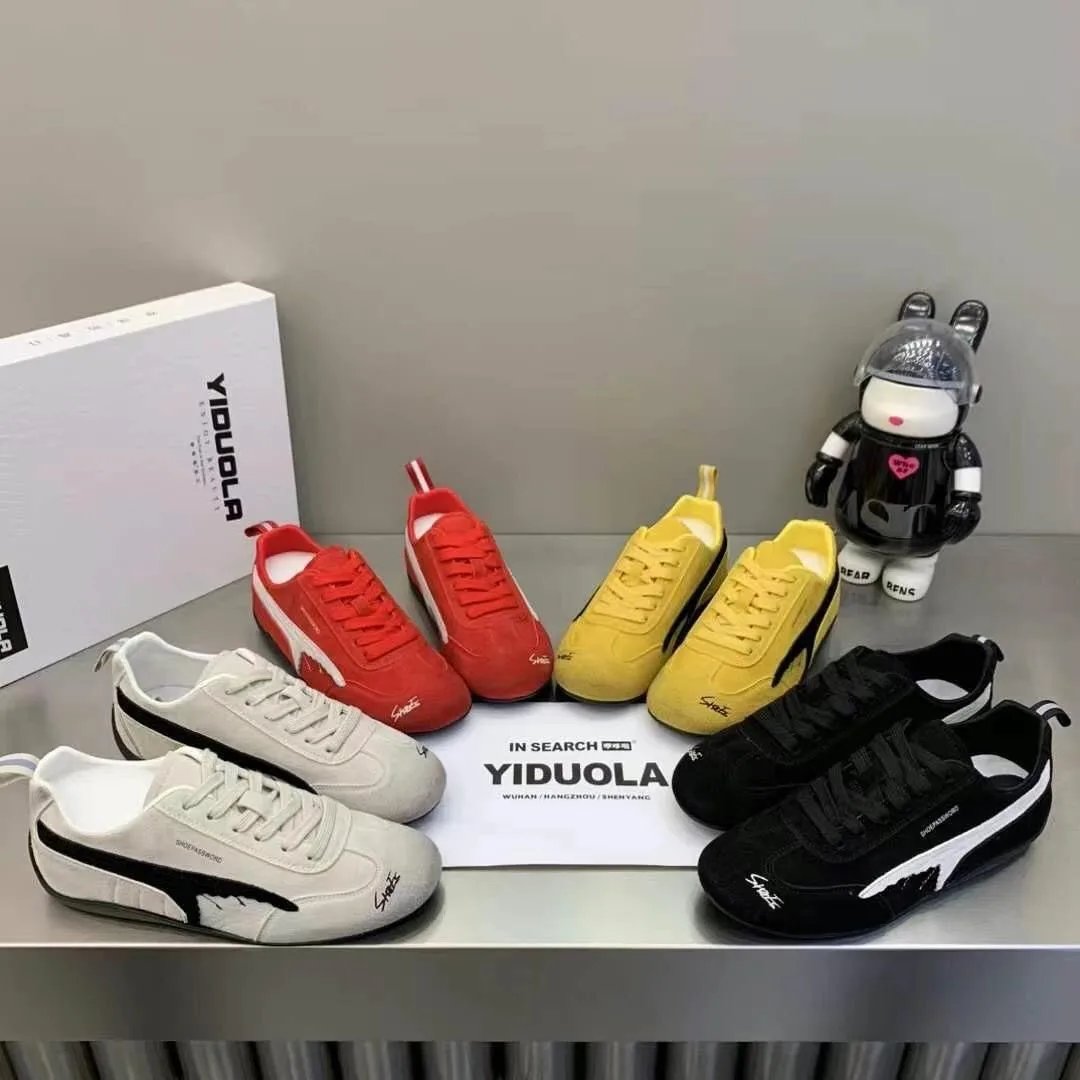 

Универсальная спортивная повседневная обувь, новые белые кроссовки, женские стильные осенние туфли Agan De со шлейфом в стиле ретро, модные низкие кеды на резиновой подошве