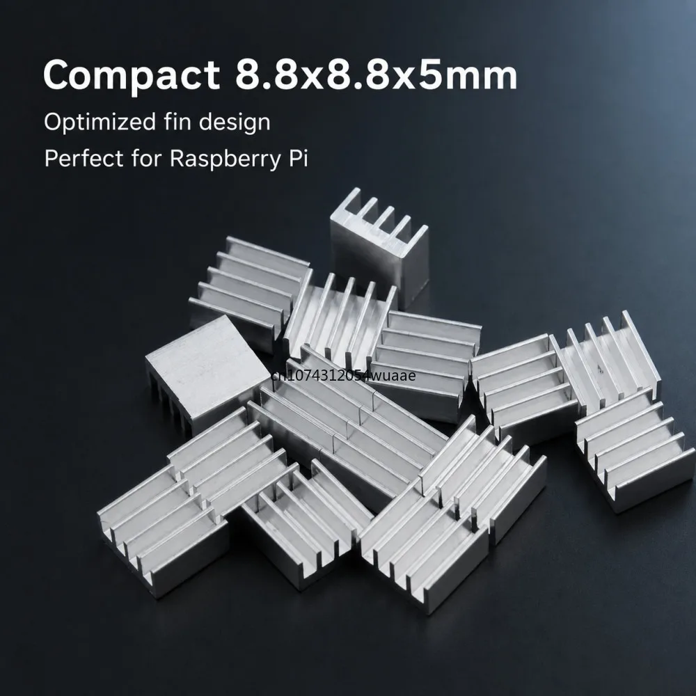 50pcs/Lot Aluminum Radiator 8.8*8.8*5mm Electronic Chip LED Radiator Cooler For IC 3D Printer