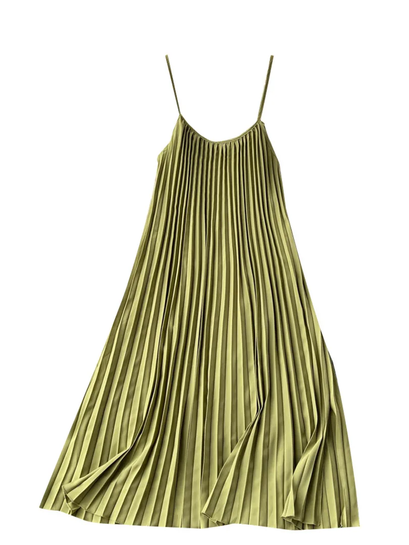 

Женское длинное платье на бретелях-спагетти, без рукавов