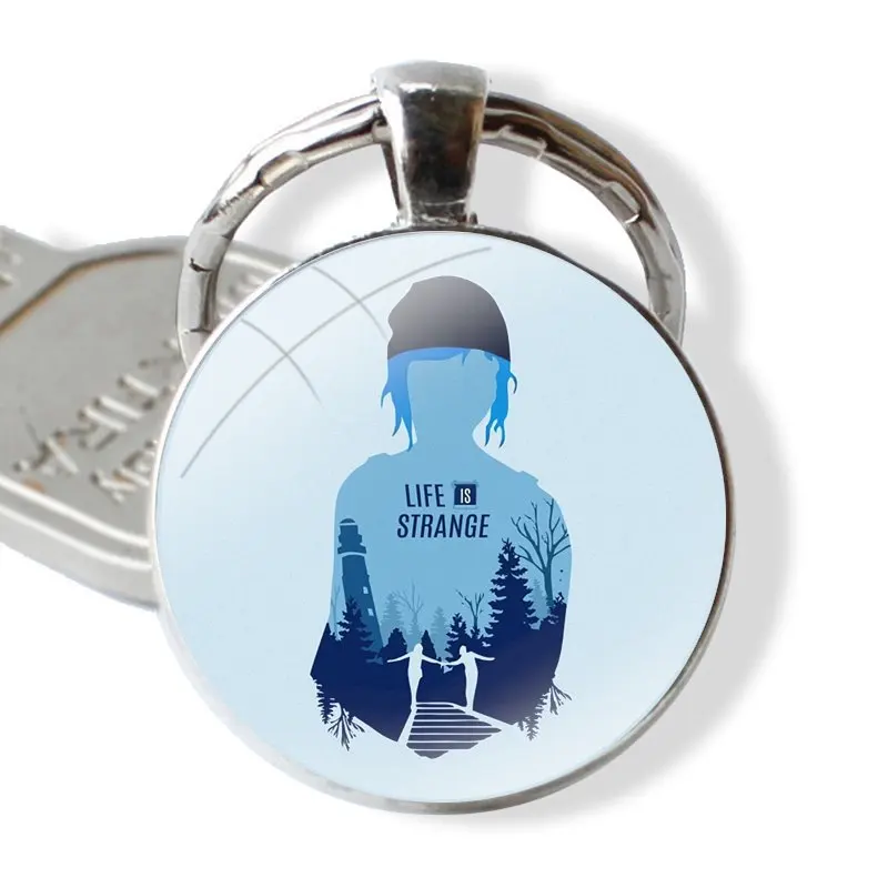 Life Is Strange Keychain Handmade Glass Cabochon Key Ring Holder Pendant Key Chains