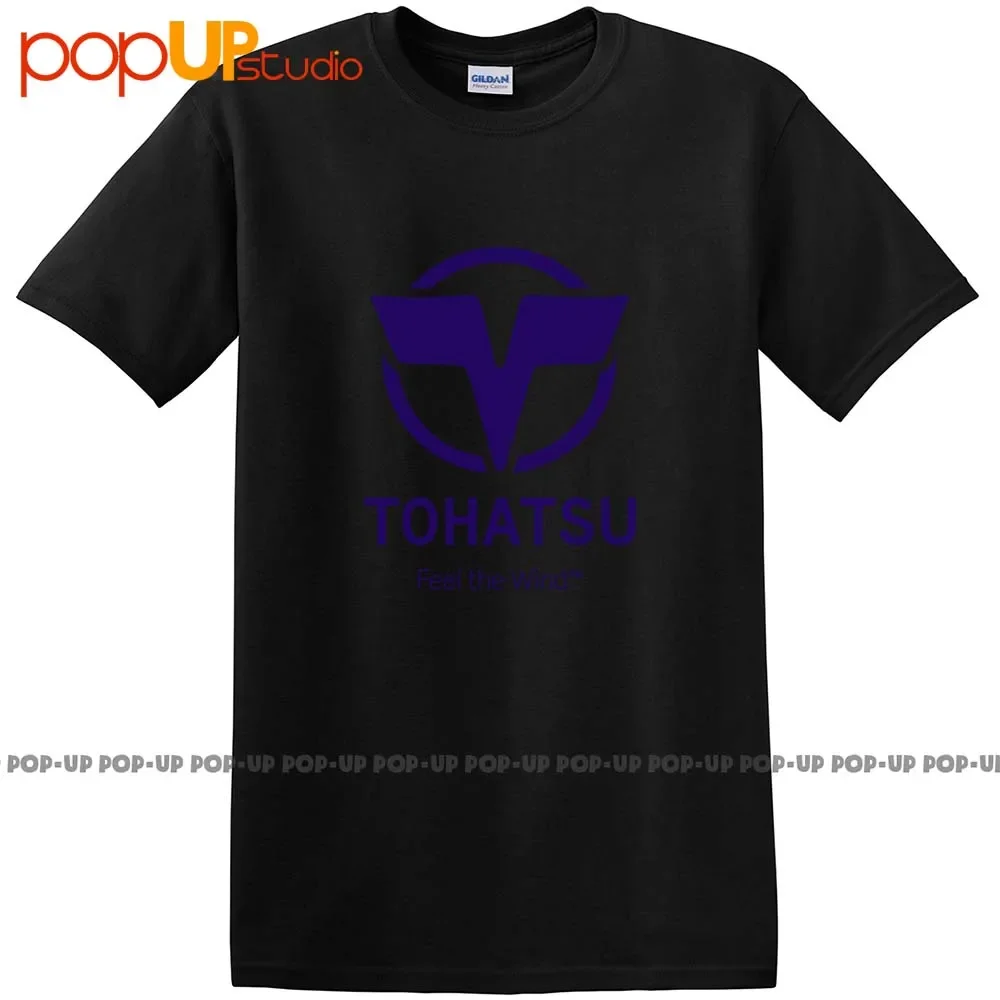 TOHATSU Feel The Wind logo Black & White Men's T-Shirt