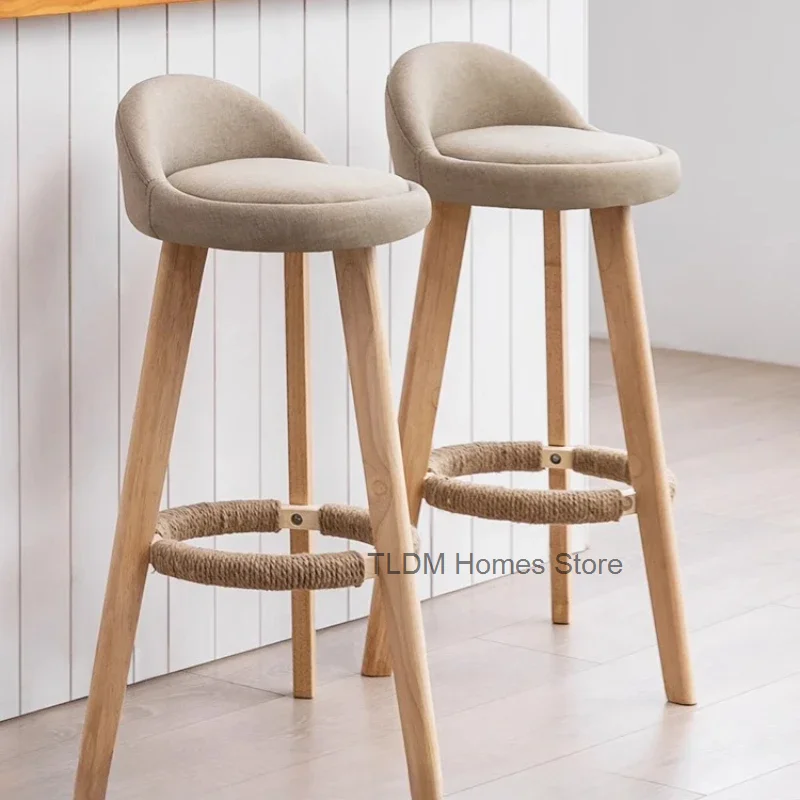 

Bar chair home high stool bar high chair cashier stool simple solid wood bar chair front desk commercial