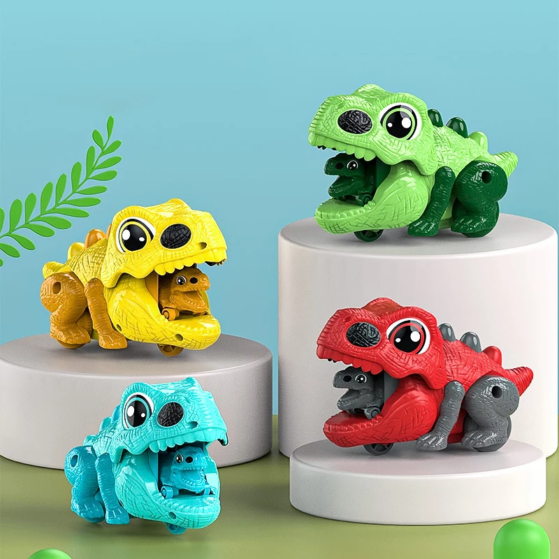 Creative Cartoon Cute Inertia Dinosaur Catapult Car Sliding Car Parent-child Interaction Children Puzzle Toys Boys Holiday Gift