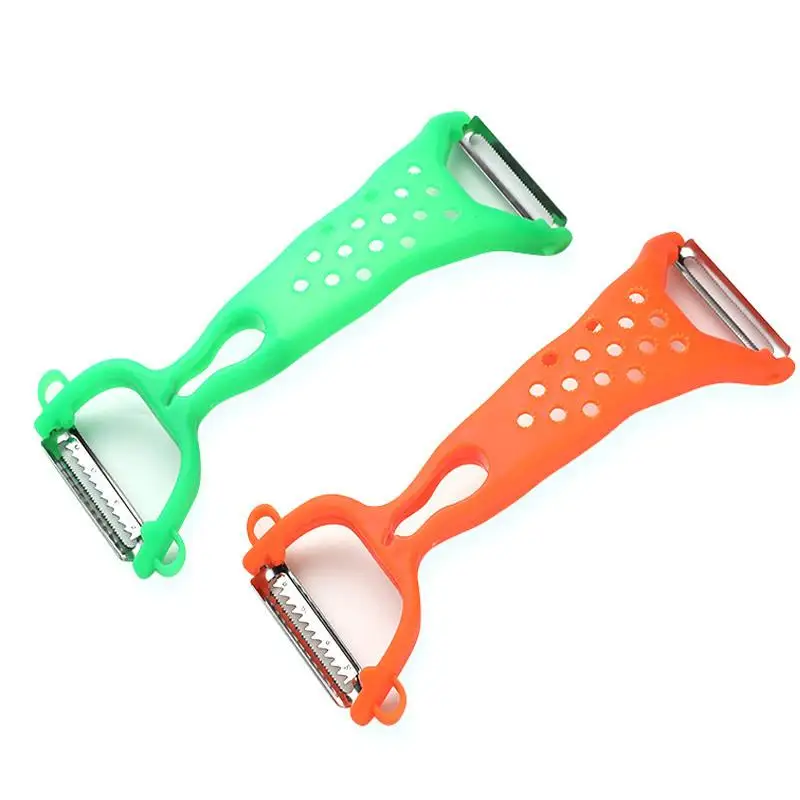 [New] Dual Head Vegetable Peeler Sharp Stainless Steel Blades For Kitchen Fruit Vegetable Peeling Slicing Shredding
