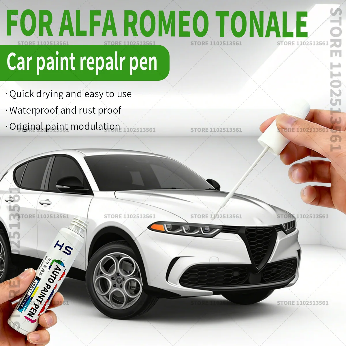 

For 2022-2025 Alfa Romeo Tonale Car Paint Repair Pen Restores Original Factory Paint Finish White 217 Black Red 4141C Blue Grey