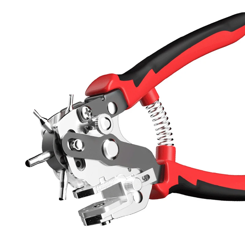 Multi-function punch hole DIY belt leather perforated watch strap single round hole punching pliers