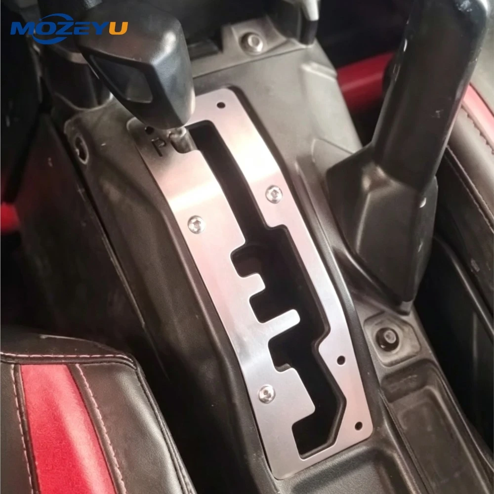 For Can-Am Maverick X3 Max R 4x4 Turbo DPS 2017 - 2022 2023 For CAN AM Shift Shifter Gate Plate Panel Cover Guard Protector UTV