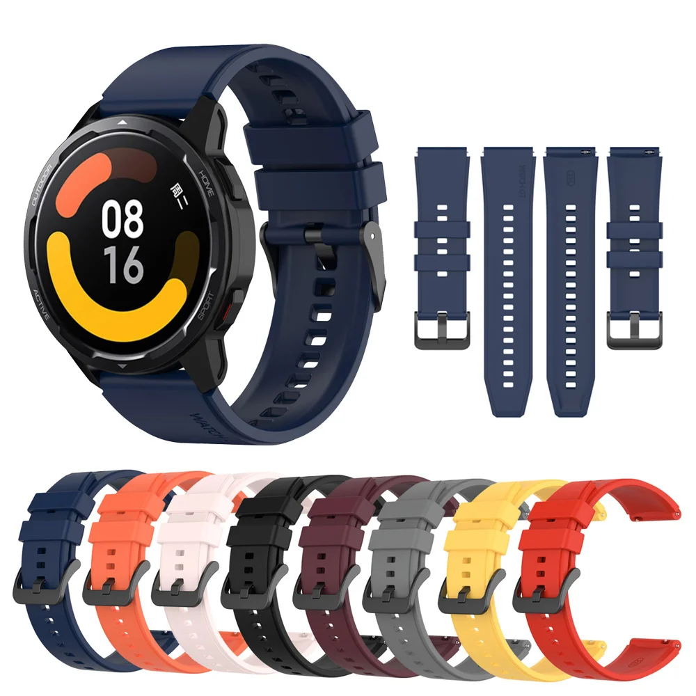 Correa de silicona para Xiaomi Mi Watch, pulsera de repuesto de 22mm, Color 2, deportiva, S1 Pro edition