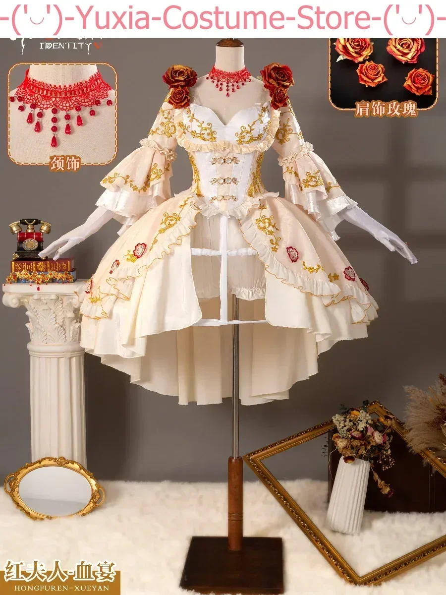 Identity V Marie Blood Feast Red Feast Dress Cosplay Costume Cos Game Anime Party Uniform Hallowen Play Role Clothes Clothing