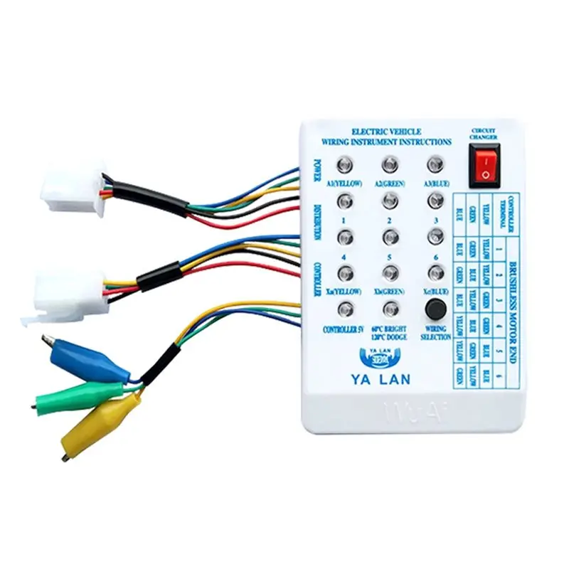 DT36 Brushless Motor Tester for Electromobiles Car E-Bike Scooter 24V-72V Universal Brushless Motor Controller Repair Tool