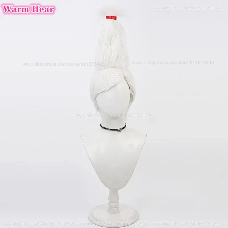 Parrucche di Halloween per capelli resistenti al calore anime cosplay Seiko Ayase di alta qualità bianche sintetiche + cappuccio per parrucca