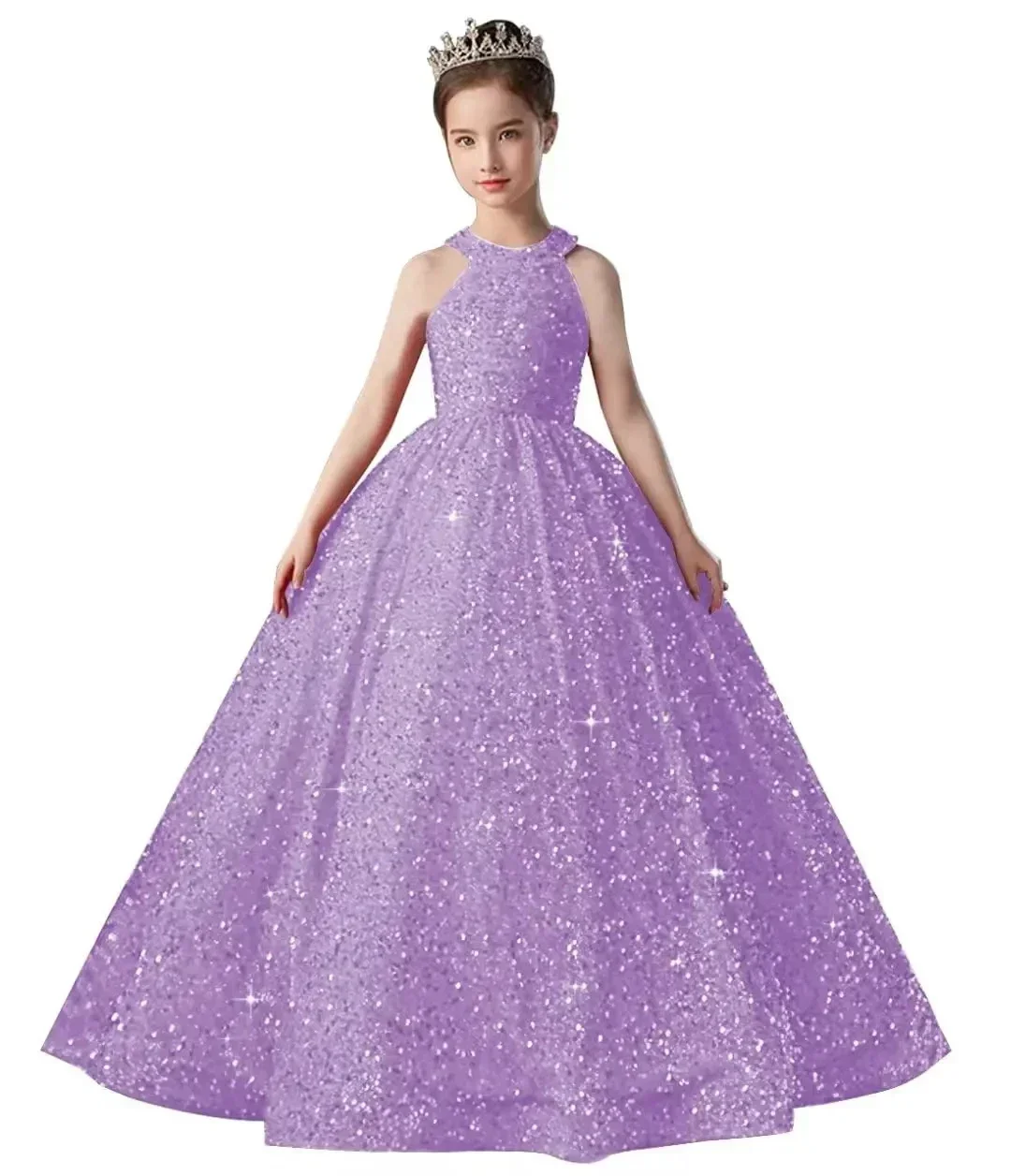 Robe de soirée de princesse personnalisée A-Line pour filles, robe de demoiselle d'honneur de style licou, fête d'anniversaire, reconstitution historique, mariage