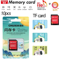 High Speed Micro Flash Memory Card, TF Classe 10, Cartão SD para Dispositivos Digitais, Câmera, Frete Grátis, 128GB, 256GB, 32GB, 64GB, 10Pcs