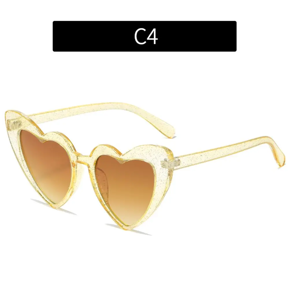 Fashion Women Love Heart Sunglasses Vintage Sunglasses Eyewear Heart-Shaped Sunglasses UV400 Protection