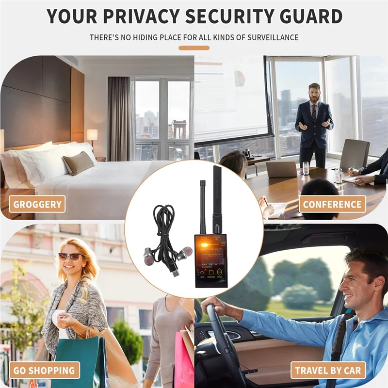 AA60-X11 مكافحة كاميرا علة كاشف GPS المقتفي RF 2/3/4/5G إشارة الماسح الضوئي أجهزة الاستماع مكتشف