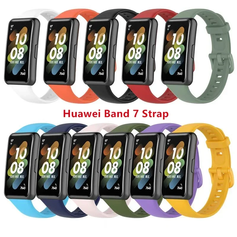 Silicone strap For Huawei Band 7 Replacement Sport Bracelet Band for Huawei Band 7 Pro Samrt Watch Correa