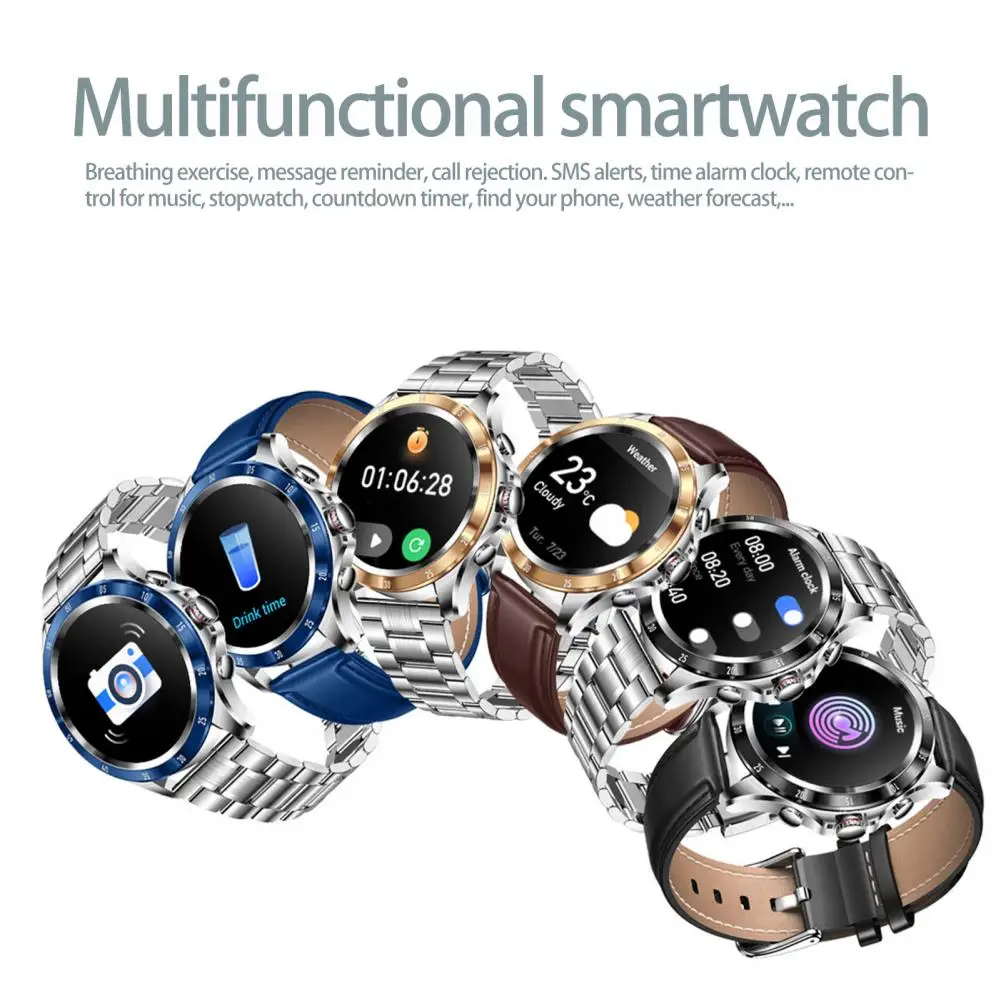 Long Battery Life Electronic Watch 1.32 Inch Screen Health Monitoring Casual Sedentary Reminder Digital Wristwatch