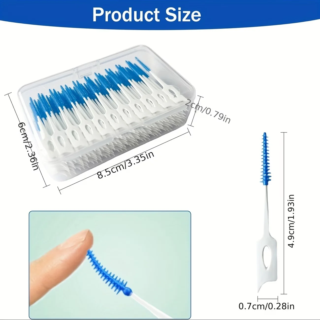 100 Pcs Disposable Dental Floss Picks, Oral Care Floss Sticks for Teeth Cleaning, Ideal for Braces